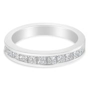 Bids.com Women's 18K White Gold Princess Cut Diamond Band Ring (1 Cttw, G-H Color, SI1-SI2 Clarity) - Size 6 Rings White Smoke 7.5 / White.Gold,7 / White.Gold,6.75 / White.Gold,6 / White.Gold