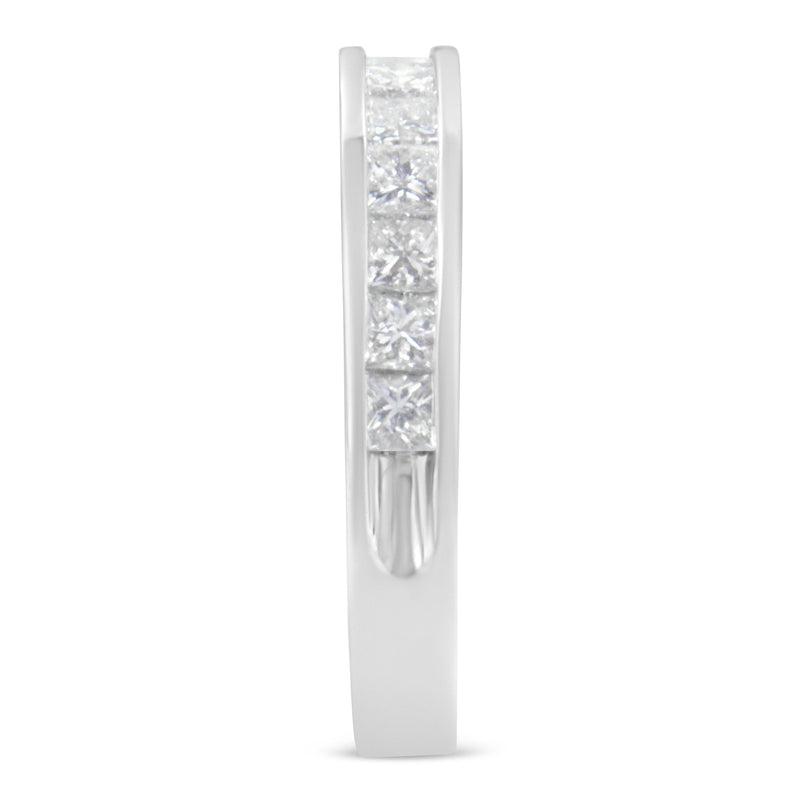 Bids.com Women's 18K White Gold Princess Cut Diamond Band Ring (1 Cttw, G-H Color, SI1-SI2 Clarity) - Size 6 Rings Light Gray 7.5 / White.Gold,7 / White.Gold,6.75 / White.Gold,6 / White.Gold