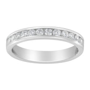 Bids.com 14K White Gold 1/2 cttw Diamond Band Ring (I-J Color, I2-I3 Clarity) - Size 7 Rings White Smoke 7 / White.Gold