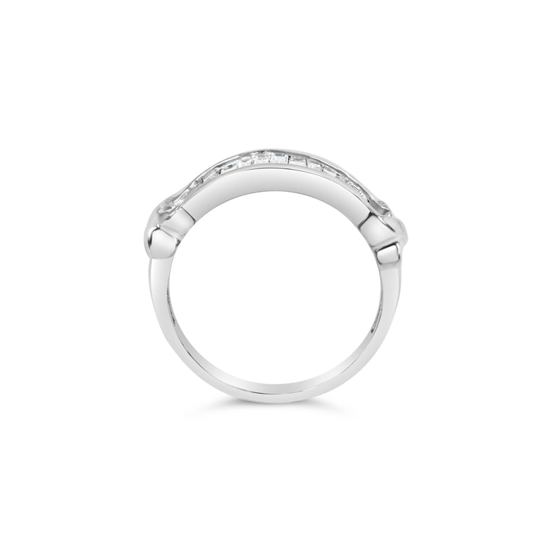 Bids.com .925 Sterling Silver 1/2 Cttw Baguette Cut Diamond Channel Set X-Station Wedding Ring (H-I Color, I1-I2 Clarity) - Size 6-1/2 Rings White Smoke 6.5 / White.Sterling Silver,6.75 / White.Sterling Silver,7 / White.Sterling Silver,7.5 / White.Sterling Silver,7.25 / White.Sterling Silver
