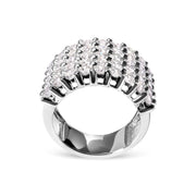 Bids.com 14k White Gold 4.0 Cttw Diamond 5 Row Ring Band (I-J Color, I1-I2 Clarity) - Ring Size 7 Rings White Smoke 7 / White.Gold,6 / White.Gold,8 / White.Gold,9 / White.Gold