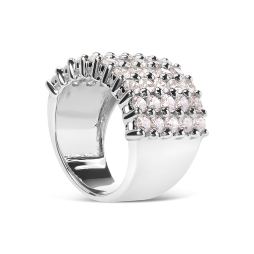 Bids.com 14k White Gold 4.0 Cttw Diamond 5 Row Ring Band (I-J Color, I1-I2 Clarity) - Ring Size 7 Rings White Smoke 7 / White.Gold,6 / White.Gold,8 / White.Gold,9 / White.Gold