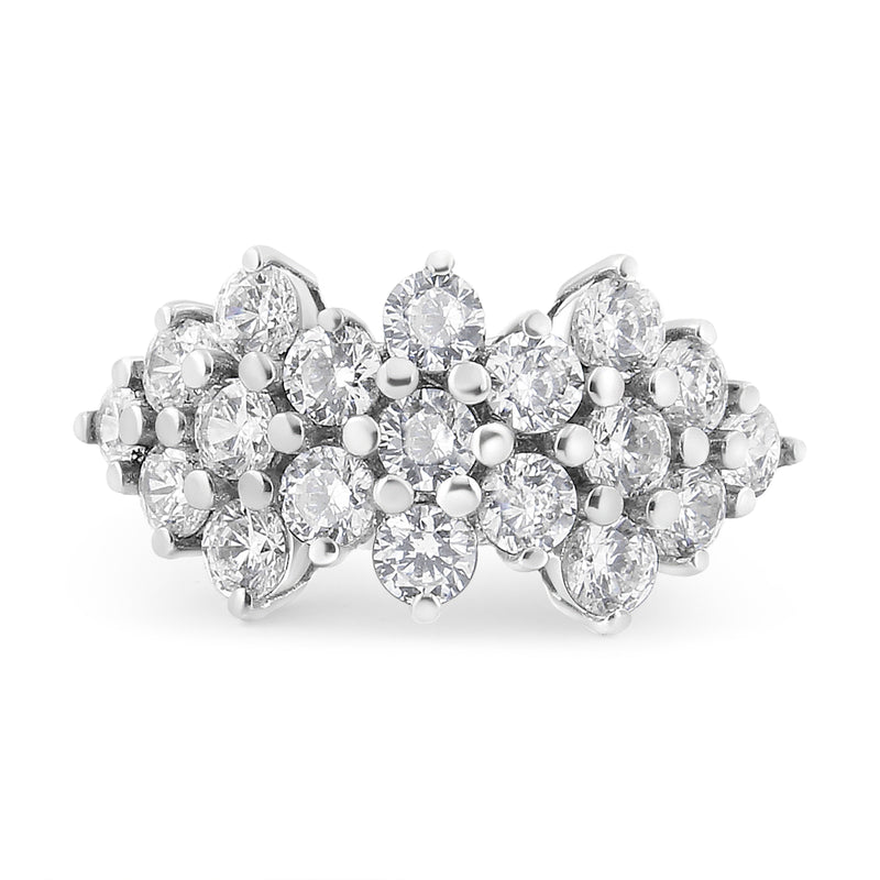 Bids.com 14K White Gold 4.0 Cttw Diamond Multi Row Scatter Band Ring (I-J Color, I1-I2 Clarity) - Size 7 Rings White Smoke 7 / White.Gold,9 / White.Gold,6 / White.Gold,8 / White.Gold