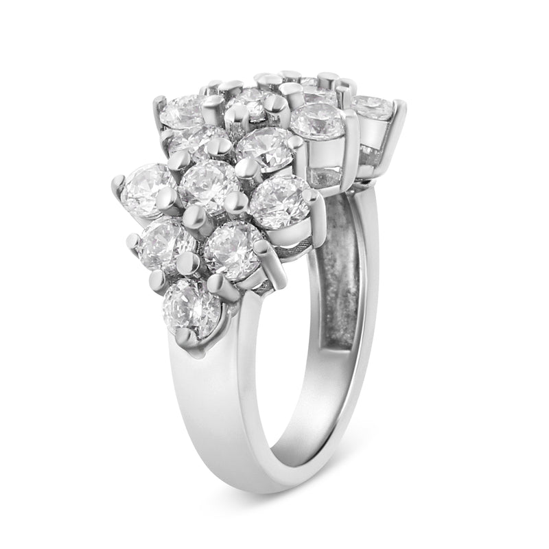 Bids.com 14K White Gold 4.0 Cttw Diamond Multi Row Scatter Band Ring (I-J Color, I1-I2 Clarity) - Size 7 Rings White Smoke 7 / White.Gold,9 / White.Gold,6 / White.Gold,8 / White.Gold