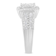 Bids.com 10K White Gold Diamond Cluster Ring (1 Cttw, H-I Color, I1-I2 Clarity) - Size 6-3/4 Rings White Smoke 7 / White.Gold,7.25 / White.Gold,6.75 / White.Gold