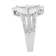 Bids.com .925 Sterling Silver 2/5 Cttw Princess Cut Diamond Square On Point Cluster Composite Cocktail Ring (H-I Color, SI1-SI2 Clarity) - Size 6 Rings White Smoke 8 / White.Sterling Silver,7.5 / White.Sterling Silver,6 / White.Sterling Silver,7.25 / White.Sterling Silver,7 / White.Sterling Silver,6.5 / White.Sterling Silver