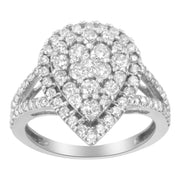Bids.com .925 Sterling Silver Diamond Cluster Ring (1 1/2 Cttw, H-I Color, I1-I2 Clarity) - Size 6 Rings White Smoke 8 / White.Sterling Silver,7.5 / White.Sterling Silver,7 / White.Sterling Silver,6.5 / White.Sterling Silver,6 / White.Sterling Silver