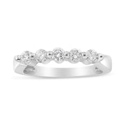 Bids.com 14K White Gold 1/2 Cttw Round-Cut 5-Stone Diamond Ring (H-I Color, SI1-SI2 Clarity) Size 7 Rings White Smoke 7 / White.Gold
