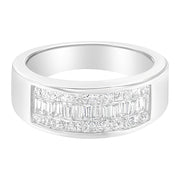 Bids.com 14K White Gold Princess and Baguette-cut Diamond Ring (1.0 Cttw, H-I Color, VS2-SI1 Clarity) - Size 6 Rings White Smoke 7 / White.Gold,6 / White.Gold
