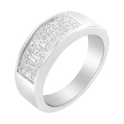 Bids.com 14K White Gold Princess and Baguette-cut Diamond Ring (1.0 Cttw, H-I Color, VS2-SI1 Clarity) - Size 6 Rings White Smoke 7 / White.Gold,6 / White.Gold