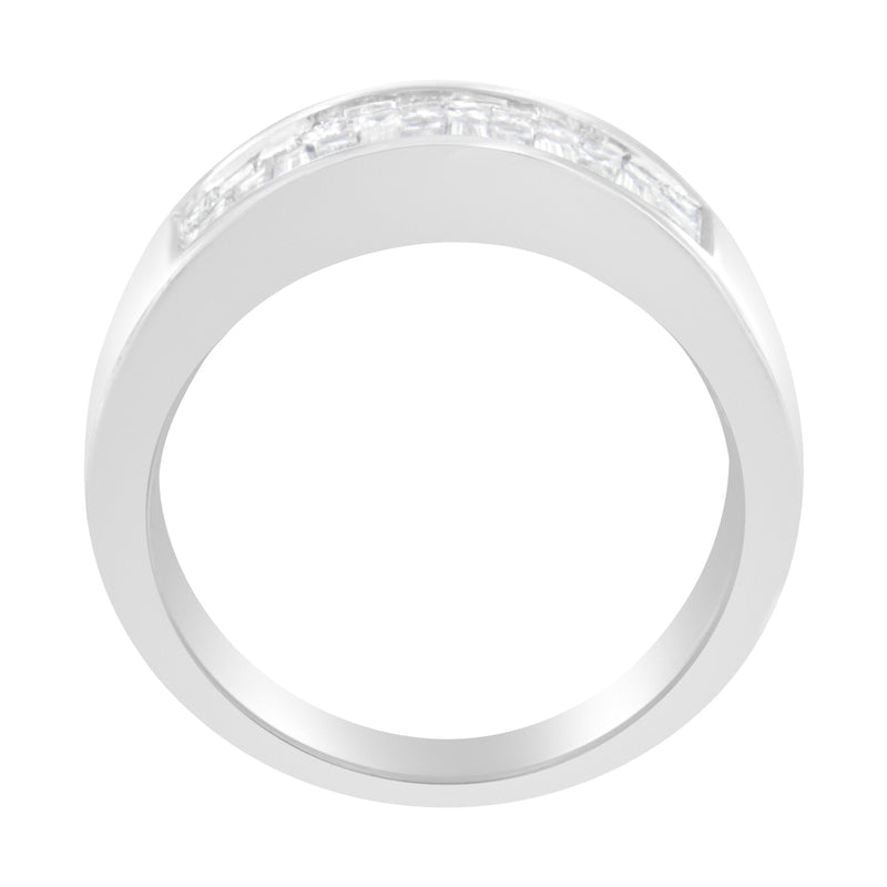 Bids.com 14K White Gold Princess and Baguette-cut Diamond Ring (1.0 Cttw, H-I Color, VS2-SI1 Clarity) - Size 6 Rings White Smoke 7 / White.Gold,6 / White.Gold