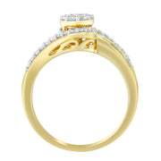 Bids.com 10K Yellow Gold Diamond Cluster Ring (1/2 Cttw, I-J Color, I2-I3 Clarity) - Size 6 Rings White Smoke 7 / Yellow.Gold,8 / Yellow.Gold,7.5 / Yellow.Gold,6.5 / Yellow.Gold,6 / Yellow.Gold
