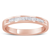 Bids.com 10K Rose Gold over .925 Sterling Silver 1/5 Cttw Diamond Channel-Set Stackable Band Ring (H-I Color, I1-I2 Clarity) - Size 6 3/4 Rings White Smoke 7.25 / Rose.Sterling Silver,7 / Rose.Sterling Silver,6.75 / Rose.Sterling Silver