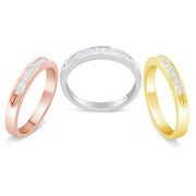 Bids.com 10K Yellow, White and Rose Gold over .925 Sterling Silver 5/8 Cttw Diamond Channel-Set Stackable Band Ring Set (H-I Color, I1-I2 Clarity) - Size 6 3/4 Rings White Smoke 7.25 / YellowWhiteRose.Sterling Silver,6.75 / YellowWhiteRose.Sterling Silver,7 / YellowWhiteRose.Sterling Silver