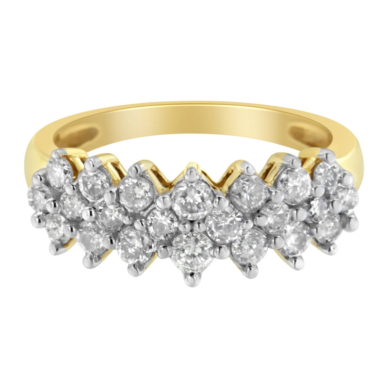 Bids.com 10K Yellow Gold Round Diamond Ring (1 cttw, J-K Color, I1-I2 Clarity) Rings White Smoke 7 / Yellow.Gold