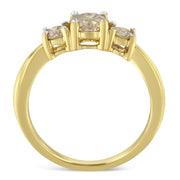 Bids.com 10K Yellow Gold Three Stone Diamond Band Ring (1.00 cttw, J-K Color, I2-I3 Clarity) Rings White Smoke 7 / Yellow.Gold,6 / Yellow.Gold,8 / Yellow.Gold,7.75 / Yellow.Gold,7.5 / Yellow.Gold,7.25 / Yellow.Gold,6.75 / Yellow.Gold,6.5 / Yellow.Gold,6.25 / Yellow.Gold