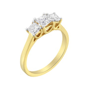 Bids.com 10K Yellow Gold Princess-Cut Diamond Three Stone Band Ring (1 Cttw, J-K Color, I1-I2 Clarity) - Size 6 Rings White Smoke 7 / Yellow.Gold,8 / Yellow.Gold,7.5 / Yellow.Gold,6.5 / Yellow.Gold,6 / Yellow.Gold