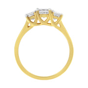 Bids.com 10K Yellow Gold Princess-Cut Diamond Three Stone Band Ring (1 Cttw, J-K Color, I1-I2 Clarity) - Size 6 Rings White Smoke 7 / Yellow.Gold,8 / Yellow.Gold,7.5 / Yellow.Gold,6.5 / Yellow.Gold,6 / Yellow.Gold