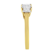 Bids.com 10K Yellow Gold Princess-Cut Diamond Three Stone Band Ring (1 Cttw, J-K Color, I1-I2 Clarity) - Size 6 Rings White Smoke 7 / Yellow.Gold,8 / Yellow.Gold,7.5 / Yellow.Gold,6.5 / Yellow.Gold,6 / Yellow.Gold