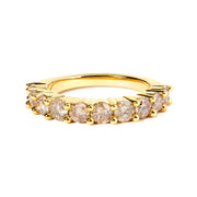 Bids.com 14K Yellow Gold Plated .925 Sterling Silver 2.0 Cttw Round Brilliant Cut Diamond 10 Stone Anniversary Band Ring (J-K Color, I1-I2 Clarity) - Size 7 Rings White Smoke 7 / Yellow.Sterling Silver,8 / Yellow.Sterling Silver,6 / Yellow.Sterling Silver