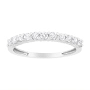 Bids.com IGI Certified 1/2 Cttw Diamond 10K White Gold Prong Set Fluted Band Style Ring (I-J Color, I2-I3 Clarity) - Size 7 Rings White Smoke 7 / White.Gold,6 / White.Gold,8 / White.Gold,9 / White.Gold