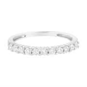 Bids.com IGI Certified 1/2 Cttw Diamond 10K White Gold Prong Set Fluted Band Style Ring (I-J Color, I2-I3 Clarity) - Size 7 Rings White Smoke 7 / White.Gold,6 / White.Gold,8 / White.Gold,9 / White.Gold