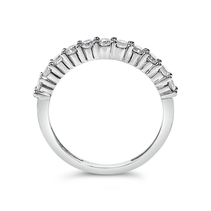 Bids.com IGI Certified 1/2 Cttw Diamond 10K White Gold Prong Set Fluted Band Style Ring (I-J Color, I2-I3 Clarity) - Size 7 Rings White Smoke 7 / White.Gold,6 / White.Gold,8 / White.Gold,9 / White.Gold