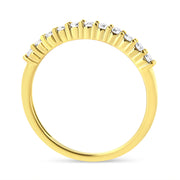 Bids.com IGI Certified 1/4 Cttw Diamond 10K Yellow Gold Prong Set Fluted Band Style Ring (I-J Color, I2-I3 Clarity) - Size 7 Rings White Smoke 7 / Yellow.Gold,6 / Yellow.Gold,8 / Yellow.Gold,9 / Yellow.Gold