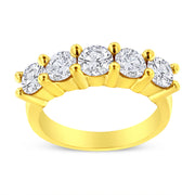 Bids.com 14K Yellow Gold Plated .925 Sterling Silver 2.0 Cttw Shared Prong Set Diamond 5 Stone Wedding Band Ring (J-K Color, I1-I2 Clarity) - Size 7 Rings White Smoke 7 / Yellow.Sterling Silver,8 / Yellow.Sterling Silver,6 / Yellow.Sterling Silver,9 / Yellow.Sterling Silver