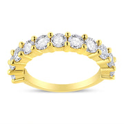 Bids.com 14K Yellow Gold Plated .925 Sterling Silver 2.00 Cttw Shared Prong Set Round-Diamond 11 Stone Band Ring (J-K Color, I1-I2 Clarity) - Size 7 Rings White Smoke 7 / Yellow.Sterling Silver,8 / Yellow.Sterling Silver,6 / Yellow.Sterling Silver