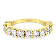 Bids.com 14K Yellow Gold Plated .925 Sterling Silver 2.00 Cttw Shared Prong Set Round-Diamond 11 Stone Band Ring (J-K Color, I1-I2 Clarity) - Size 7 Rings White Smoke 7 / Yellow.Sterling Silver,8 / Yellow.Sterling Silver,6 / Yellow.Sterling Silver