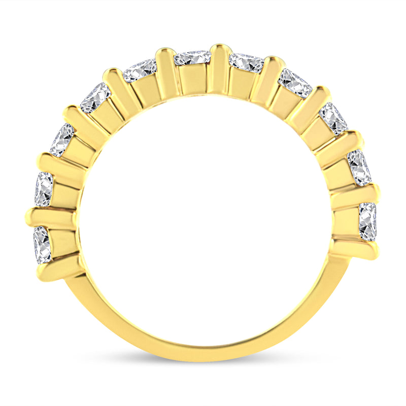 Bids.com 14K Yellow Gold Plated .925 Sterling Silver 2.00 Cttw Shared Prong Set Round-Diamond 11 Stone Band Ring (J-K Color, I1-I2 Clarity) - Size 7 Rings White Smoke 7 / Yellow.Sterling Silver,8 / Yellow.Sterling Silver,6 / Yellow.Sterling Silver