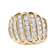 Bids.com 14K Yellow Gold Plated .925 Sterling Silver 2.00 Cttw Diamond Multi Row Band Ring (J-K Color, I1-I2 Clarity) - Ring Size 7 Rings White Smoke 7 / Yellow.Sterling Silver,9 / Yellow.Sterling Silver,6 / Yellow.Sterling Silver,8 / Yellow.Sterling Silver
