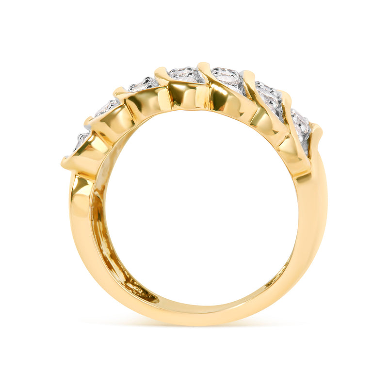 Bids.com 14K Yellow Gold Plated .925 Sterling Silver 2.00 Cttw Diamond Multi Row Band Ring (J-K Color, I1-I2 Clarity) - Ring Size 7 Rings White Smoke 7 / Yellow.Sterling Silver,9 / Yellow.Sterling Silver,6 / Yellow.Sterling Silver,8 / Yellow.Sterling Silver