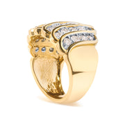 Bids.com 14K Yellow Gold Plated .925 Sterling Silver 2.00 Cttw Diamond Multi Row Band Ring (J-K Color, I1-I2 Clarity) - Ring Size 7 Rings White Smoke 7 / Yellow.Sterling Silver,9 / Yellow.Sterling Silver,6 / Yellow.Sterling Silver,8 / Yellow.Sterling Silver