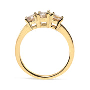 Bids.com 10K Yellow Gold 1.00 Cttw Champagne Diamond 3-Stone Band Ring (J-K Color, I1-I2 Clarity)  - Size 7 Rings White Smoke 5 / Yellow.Gold,8 / Yellow.Gold,6 / Yellow.Gold,9 / Yellow.Gold,7 / Yellow.Gold