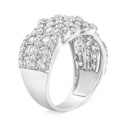 Bids.com 10K White Gold 3.00 Cttw Diamond Multi Row Cluster Band Ring (I-J Color, I3 Clarity) - Size 7 Rings White Smoke 7 / White.Gold,7 / Yellow.Gold,6 / Yellow.Gold,6 / White.Gold,8 / White.Gold,8 / Yellow.Gold,9 / White.Gold