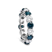 Bids.com 14K White Gold 6 1/4 Cttw Alternating Lab-Grown White and Natural Treated Blue Diamond Eternity Band Ring (F-G Color, VS1-VS2 Clarity) Rings White Smoke 7.5 / White.Gold,7 / White.Gold,9 / White.Gold,6 / White.Gold,8 / White.Gold,6.5 / White.Gold,8.5 / White.Gold