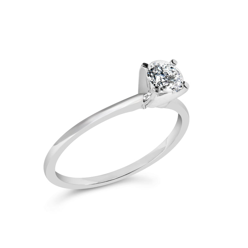 Bids.com 14K White Gold 1/2 Cttw Round Lab Grown Diamond 4 Prong Solitaire Engagement Ring (F-G Color, VS2-SI1 Clarity) - Size 7 Rings White Smoke 7 / White.Gold,9 / White.Gold,6 / White.Gold,8 / White.Gold,5 / White.Gold