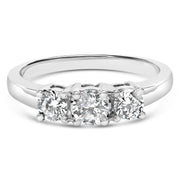 Bids.com 14K White Gold  3/4 Cttw Lab Grown Diamond 3 Stone Ring Band (F-G Color, VS2-SI1 Clarity)- Size 7 Rings White Smoke 7 / White.Gold,9 / White.Gold,6 / White.Gold,8 / White.Gold,5 / White.Gold