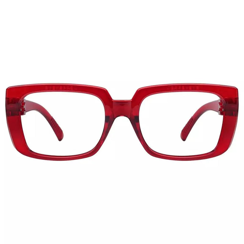 eyekeeper.com 30% Blue Light Blocking Glasses Metalless Screwless Eyeglasses NR9107-B15 Eyeglasses White Smoke Red / without magnification