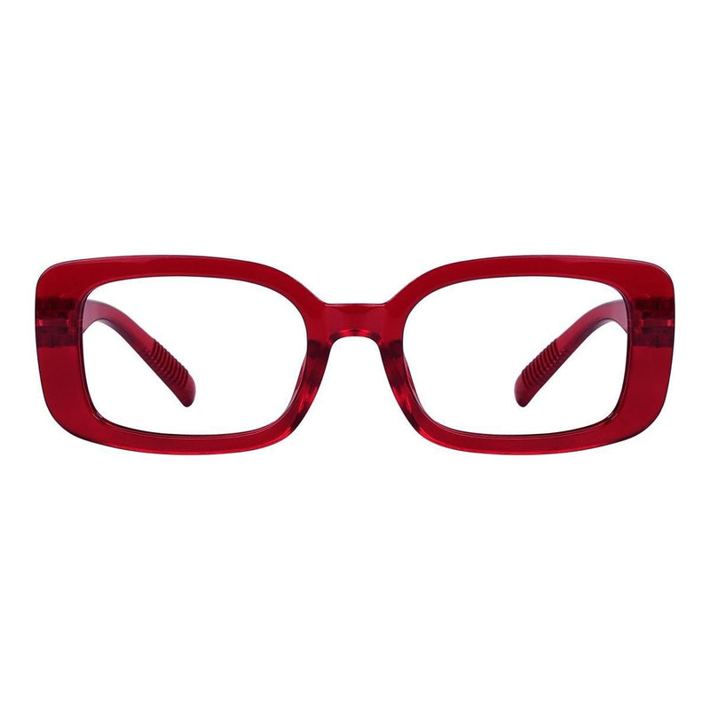 eyekeeper.com 30% Blue Light Blocking Glasses Metalless Screwless Eyewear R2502-B15 Eyeglasses Dark Red Red / without magnification