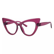 eyekeeper.com 30% Blue Light Blocking Oversized Cat-eye Screwless Glasses R2318-B15 Eyeglasses White Smoke Black / without magnification,Light Blue / without magnification,Green / without magnification,Rose / without magnification,Purple Red / without magnification,Red / without magnification
