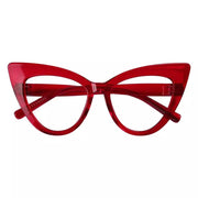 eyekeeper.com 30% Blue Light Blocking Oversized Cat-eye Screwless Glasses R2318-B15 Eyeglasses White Smoke Black / without magnification,Light Blue / without magnification,Green / without magnification,Rose / without magnification,Purple Red / without magnification,Red / without magnification