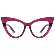 eyekeeper.com 30% Blue Light Blocking Oversized Cat-eye Screwless Glasses R2318-B15 Eyeglasses White Smoke Black / without magnification,Light Blue / without magnification,Green / without magnification,Rose / without magnification,Purple Red / without magnification,Red / without magnification