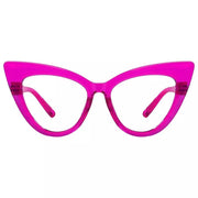 eyekeeper.com 30% Blue Light Blocking Oversized Cat-eye Screwless Glasses R2318-B15 Eyeglasses White Smoke Rose / without magnification