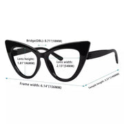 eyekeeper.com 30% Blue Light Blocking Oversized Cat-eye Screwless Glasses R2318-B15 Eyeglasses White Smoke Black / without magnification,Light Blue / without magnification,Green / without magnification,Rose / without magnification,Purple Red / without magnification,Red / without magnification