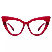 eyekeeper.com 30% Blue Light Blocking Oversized Cat-eye Screwless Glasses R2318-B15 Eyeglasses White Smoke Red / without magnification