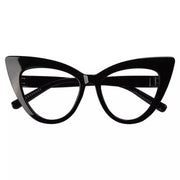 eyekeeper.com 30% Blue Light Blocking Oversized Cat-eye Screwless Glasses R2318-B15 Eyeglasses White Smoke Black / without magnification,Light Blue / without magnification,Green / without magnification,Rose / without magnification,Purple Red / without magnification,Red / without magnification