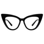 eyekeeper.com 30% Blue Light Blocking Oversized Cat-eye Screwless Glasses R2318-B15 Eyeglasses White Smoke Black / without magnification